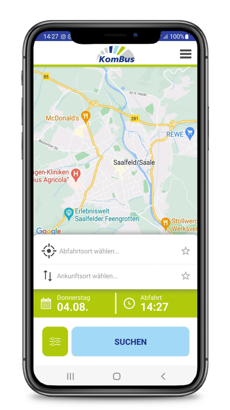 Buchbar über die KomBus App